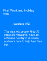 Picture of First Work and Holiday visa