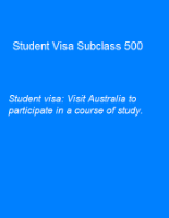 Picture of Student Visa Subclass 500