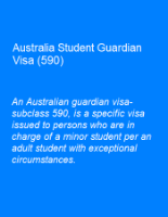 Picture of Australia Student Guardian Visa (590)