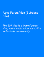 Picture of Aged Parent Visa (Subclass 804)