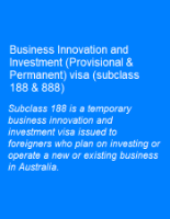 Picture of Business Innovation and Investment (Provisional & Permanent) visa (subclass 188A & 888)