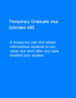 Picture of Temporary Graduate visa - Subclass 485